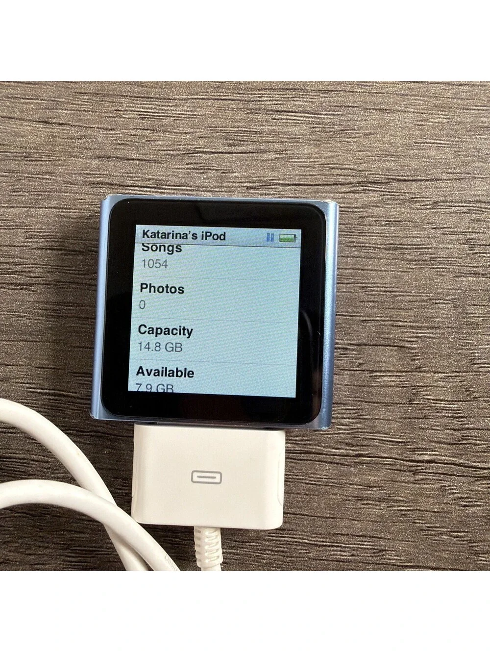 Apple iPod Nano 6th Gen 16GB Blue A1366 Battery Works! 1054 Songs 2000s Pop